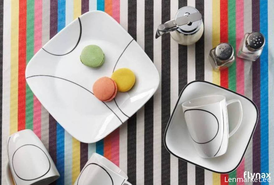 Corelle Coordinates Simple Lines 6-Piece Microwave
